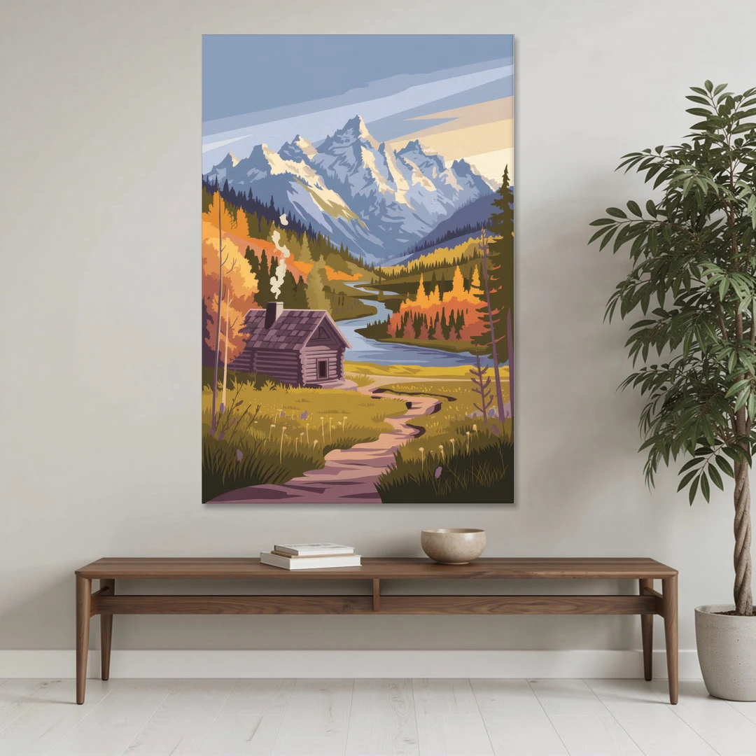 Jackson Hole Mountain Views - Canvas Wall Art - Coffee Table - 40x60