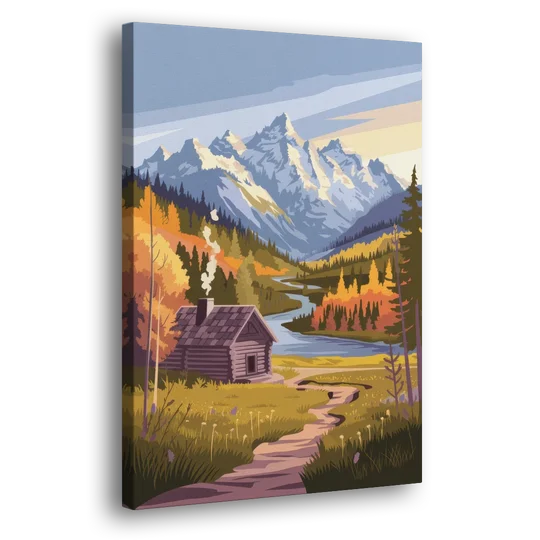 Jackson Hole Mountain Views - Canvas Wall Art - Side