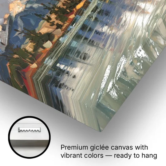 Jackson Hole River Reflection - Canvas Wall Art - Gallery Wrap Corner