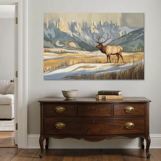 Jackson Hole Wildlife Serenade - Canvas Wall Art - Coffee Table - 60x40