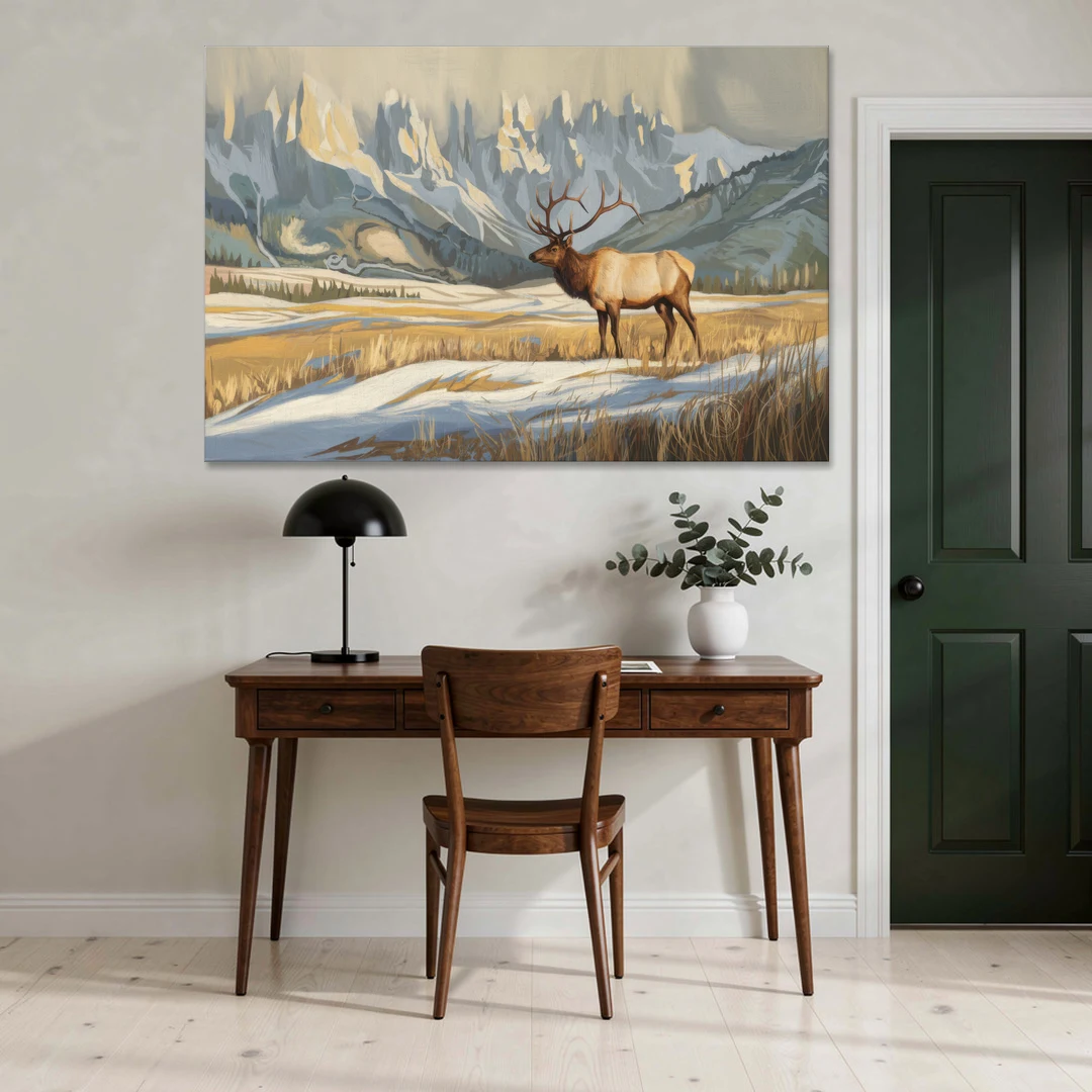 Jackson Hole Wildlife Serenade - Canvas Wall Art - Office - 60x40