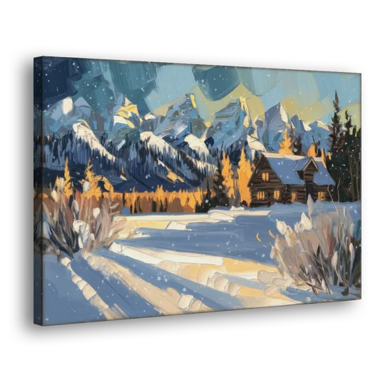 Jackson Hole Winter Wonderland - Canvas Wall Art - Side