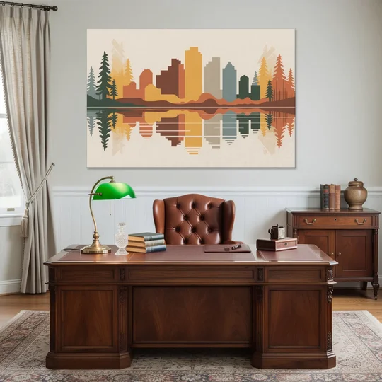 Jasper Autumn Colors - Canvas Wall Art - Office - 60x40