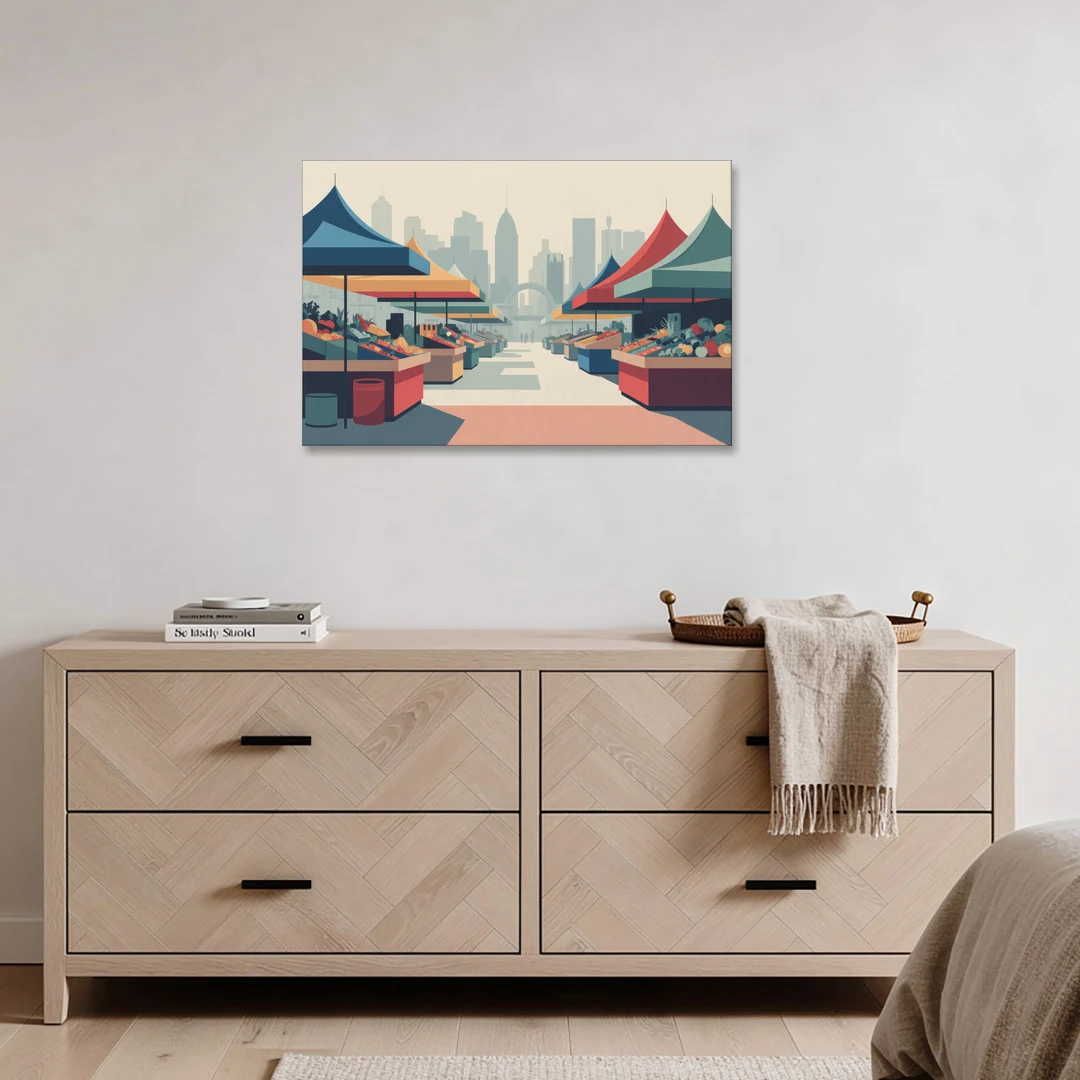 Jean Talon Market - Canvas Wall Art - Coffee Table - 36x24