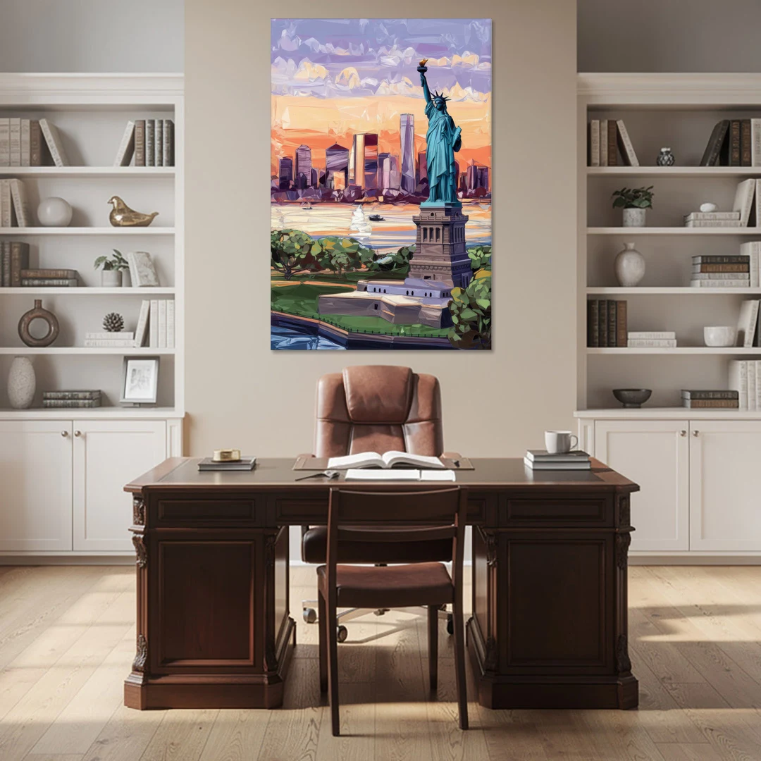 Jersey City Liberty State Park - Canvas Wall Art - Office - 40x60