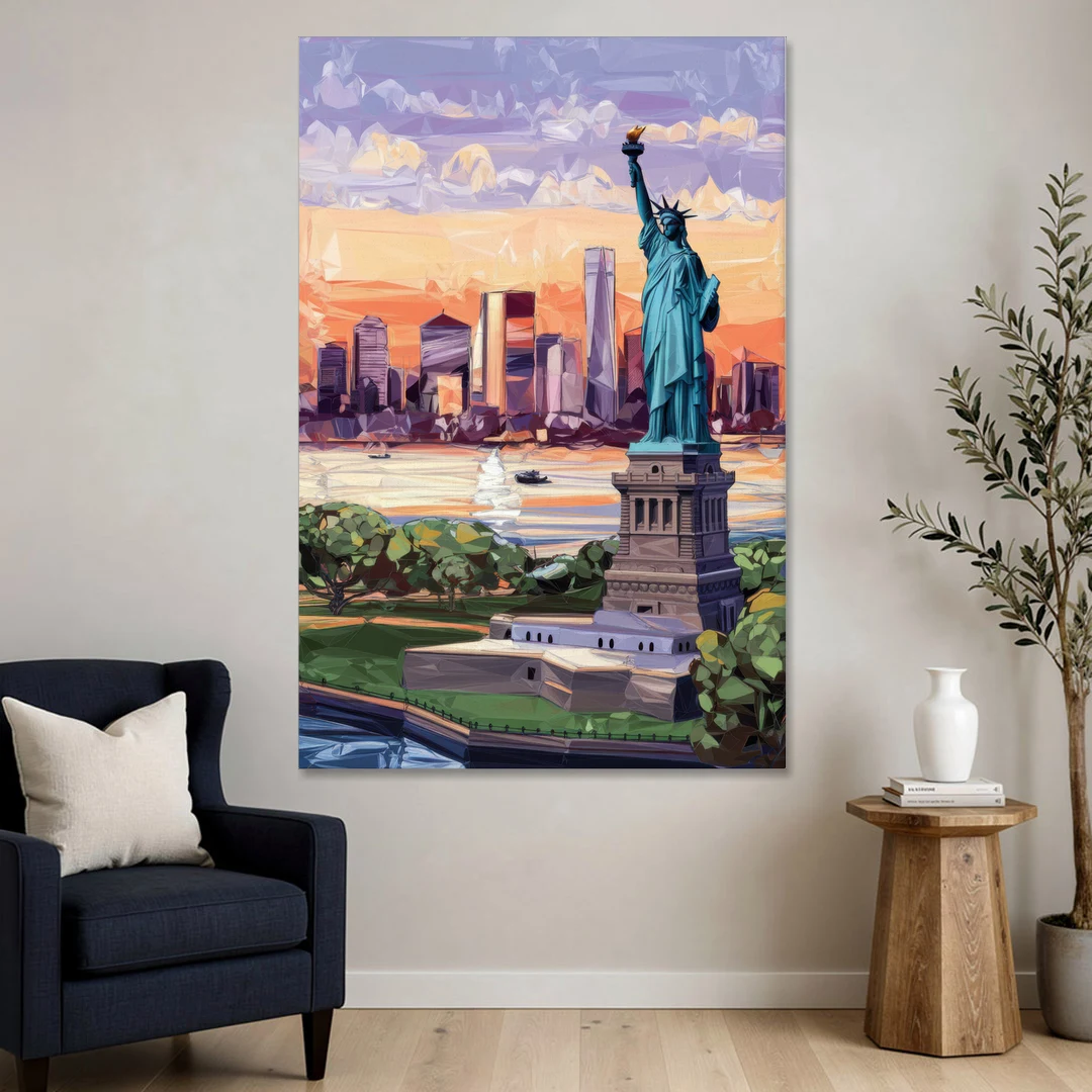 Jersey City Liberty State Park - Canvas Wall Art - Sofa - 40x60