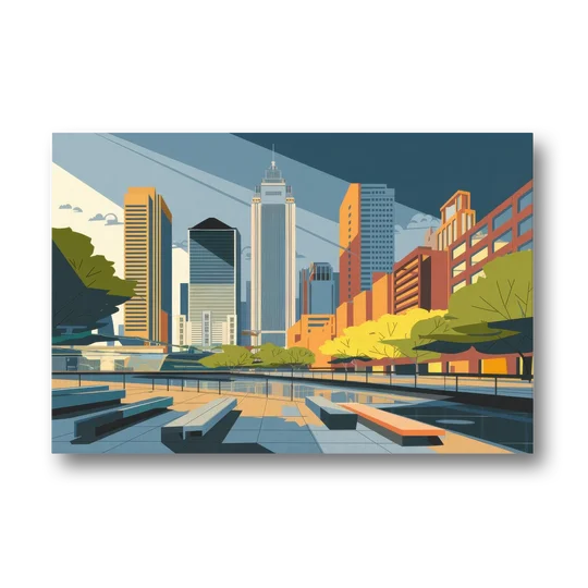 Jersey City Urban Architecture - Canvas Wall Art - Front