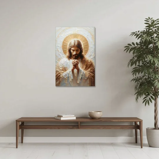 Jesus Praying - Canvas Wall Art - Coffee Table - 24x36