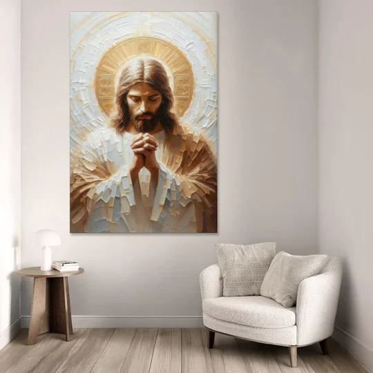 Jesus Praying - Canvas Wall Art - Sofa - 40x60