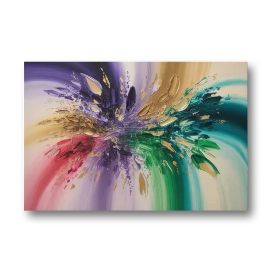 JewelToned Dynamics Colorful Abstract - Canvas Wall Art - Front