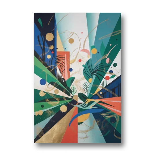 JewelToned Urban Energy Colorful Abstract - Canvas Wall Art - Front