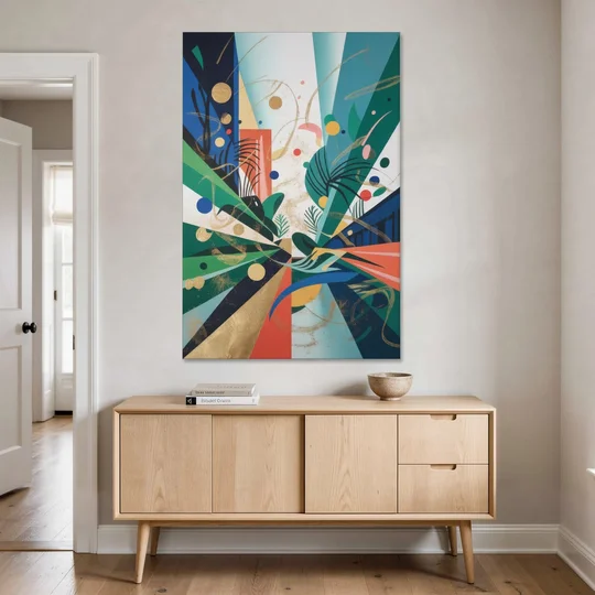 JewelToned Urban Energy Colorful Abstract - Canvas Wall Art - Coffee Table - 40x60
