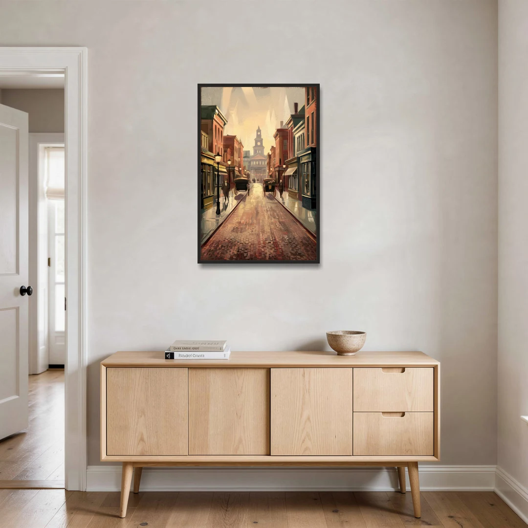 Joseph Historic Downtown - Black Framed Canvas Wall Art - Coffee Table - 24x36