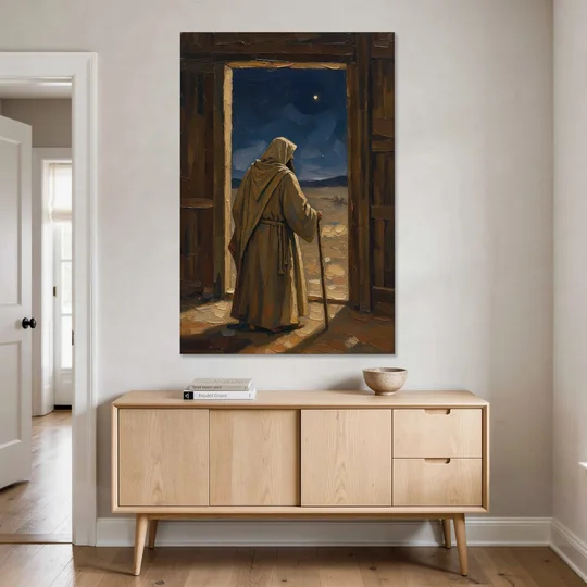 Religious Scene of Joseph Keeping Night Watch - Canvas Wall Art - Coffee Table - 40x60