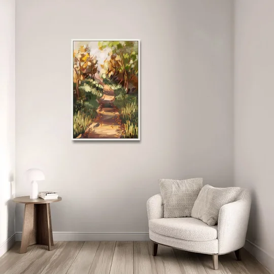 Joseph Nature Trails - White Framed Canvas Wall Art - Sofa - 24x36