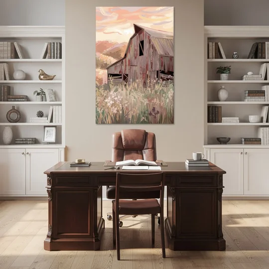 Joseph Rustic Charm - Canvas Wall Art - Office - 40x60