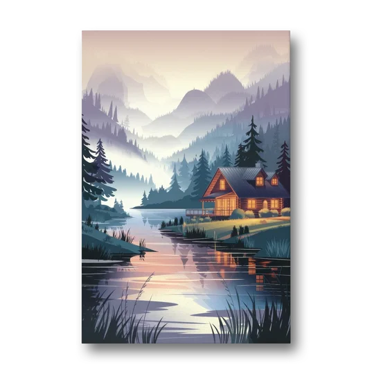 Joseph Serene Waterfront - Canvas Wall Art - Front