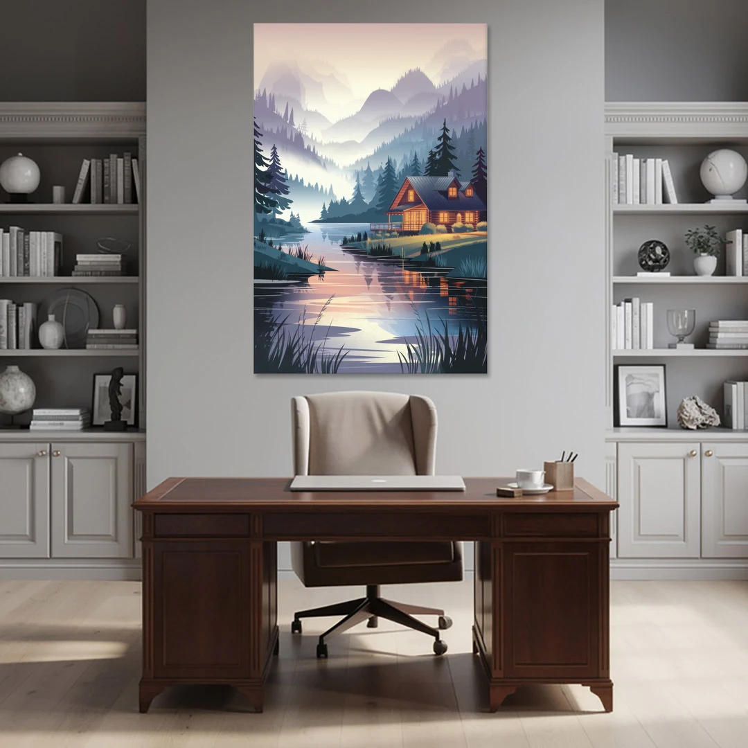 Joseph Serene Waterfront - Canvas Wall Art - Office - 40x60