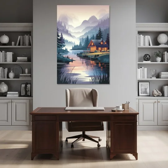 Joseph Serene Waterfront - Canvas Wall Art - Office - 40x60