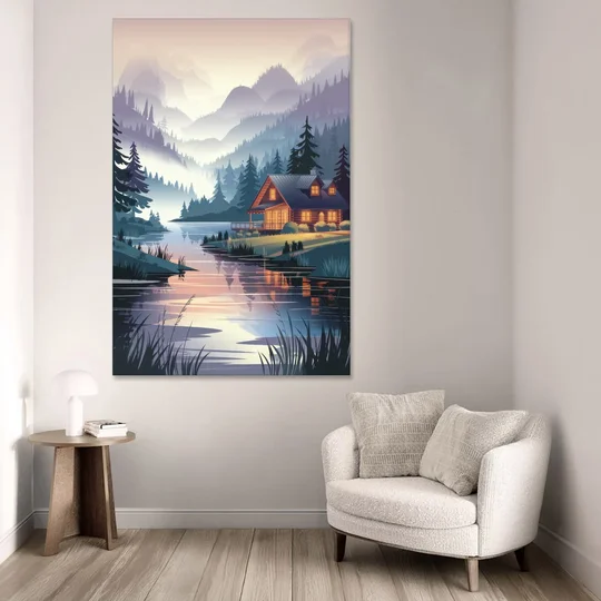 Joseph Serene Waterfront - Canvas Wall Art - Sofa - 40x60
