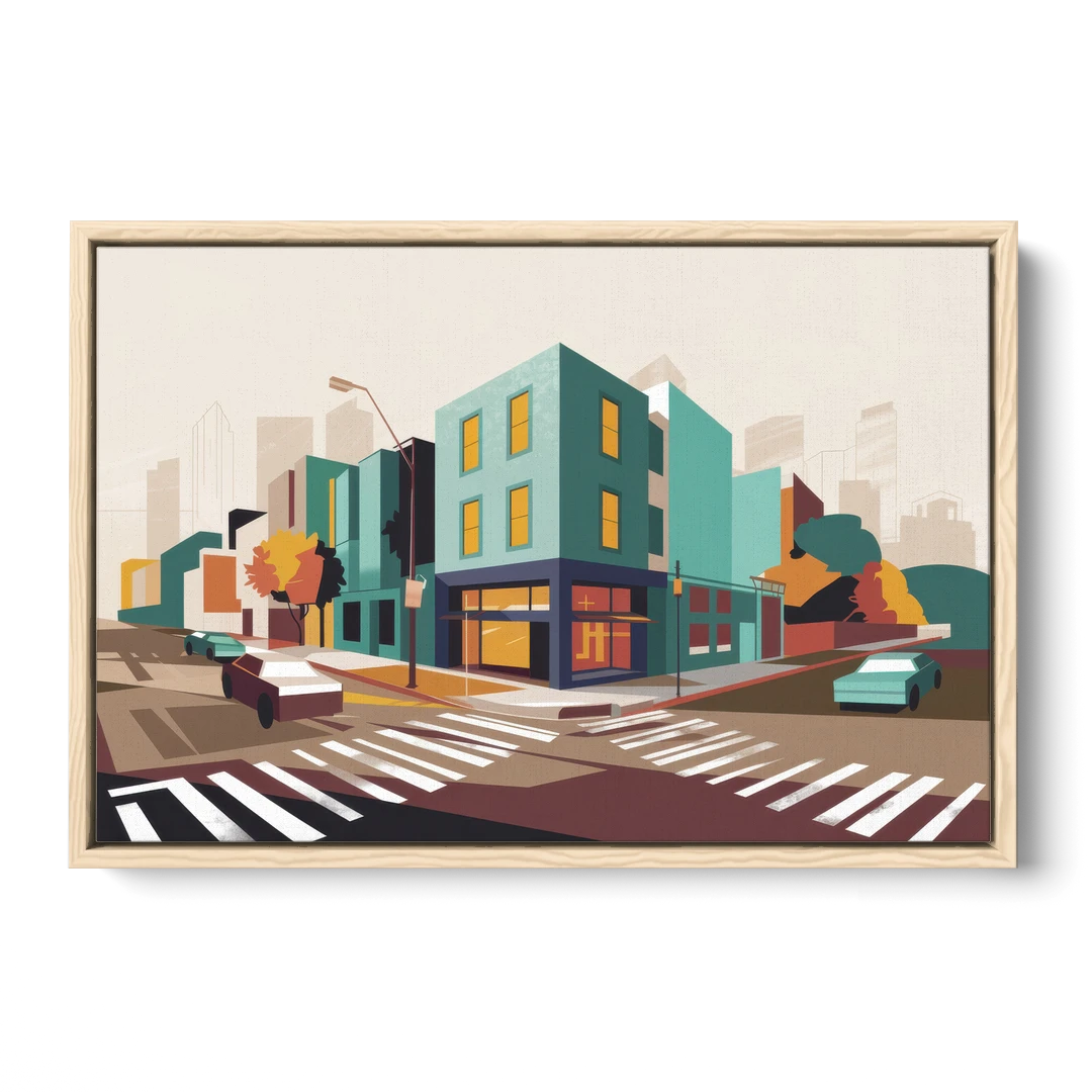 Joseph Urban Landscape - Oak Framed Canvas Wall Art - Front