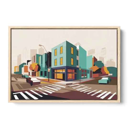 Joseph Urban Landscape - Oak Framed Canvas Wall Art - Front