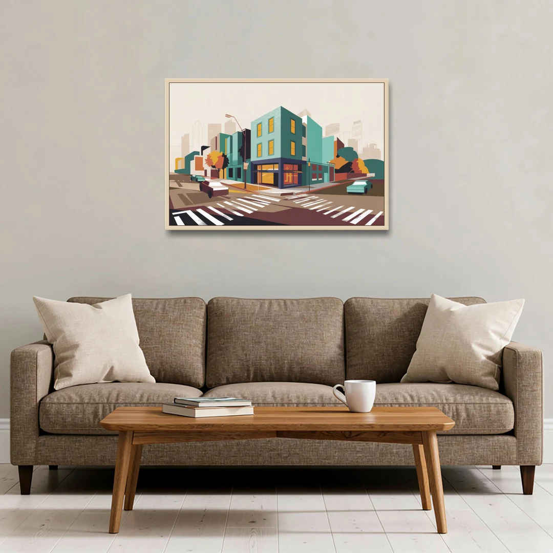 Joseph Urban Landscape - Oak Framed Canvas Wall Art - Sofa - 36x24