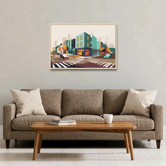 Joseph Urban Landscape - Oak Framed Canvas Wall Art - Sofa - 36x24