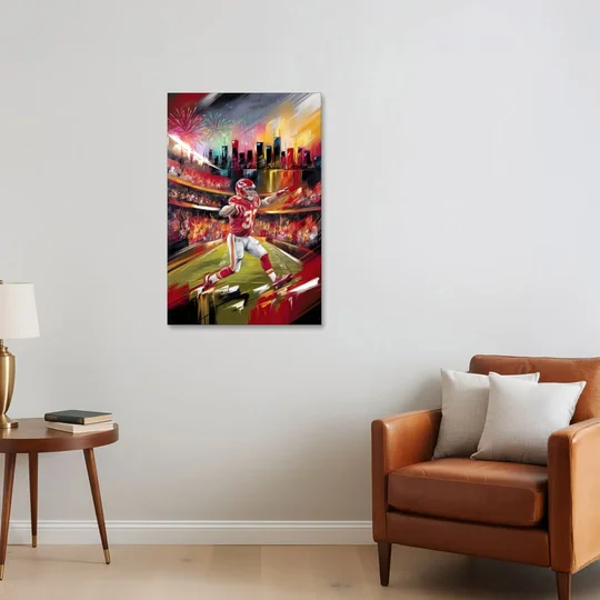Kansas City Chiefs Game Day - Canvas Wall Art - Sofa - 24x36