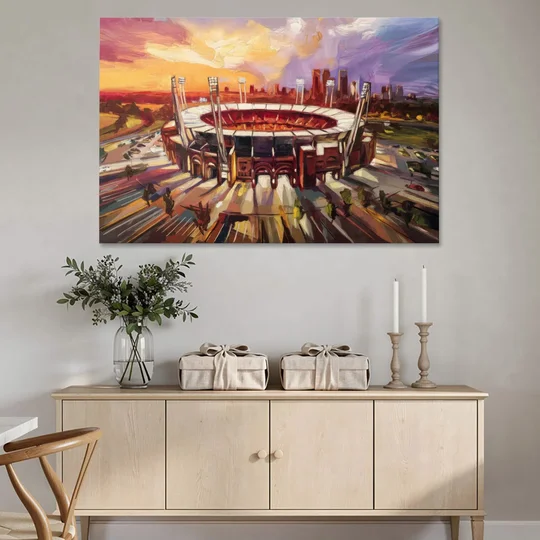 Kansas City Chiefs Stadium - Canvas Wall Art - Coffee Table - 60x40