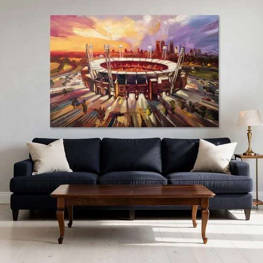 Kansas City Chiefs Stadium - Canvas Wall Art - Sofa - 60x40