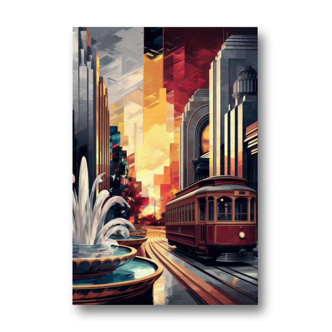 Kansas City Cultural Icons - Canvas Wall Art - Front
