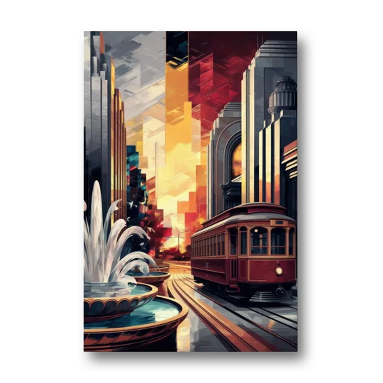 Kansas City Cultural Icons - Canvas Wall Art - Front