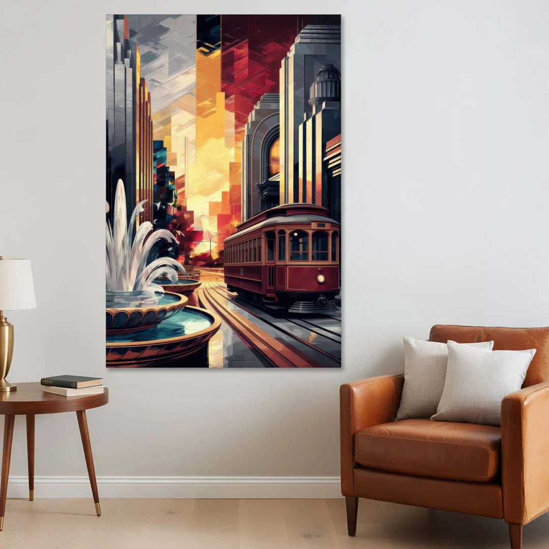 Kansas City Cultural Icons - Canvas Wall Art - Sofa - 40x60