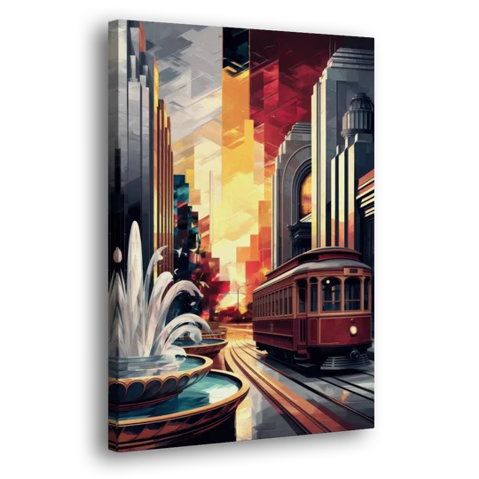 Kansas City Cultural Icons - Canvas Wall Art - Side