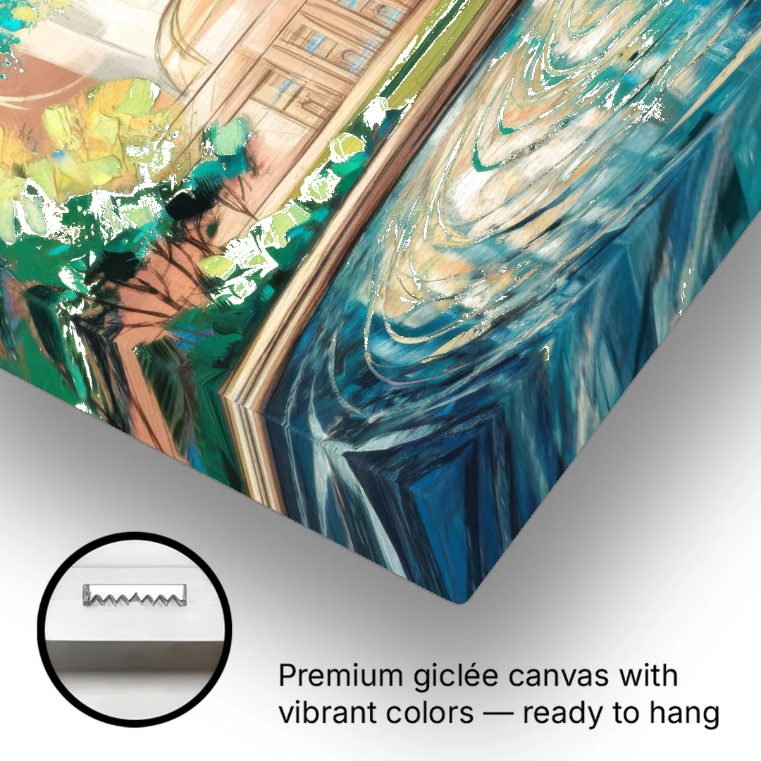 Kansas City Fountains And Parks - Canvas Wall Art - Gallery Wrap Corner