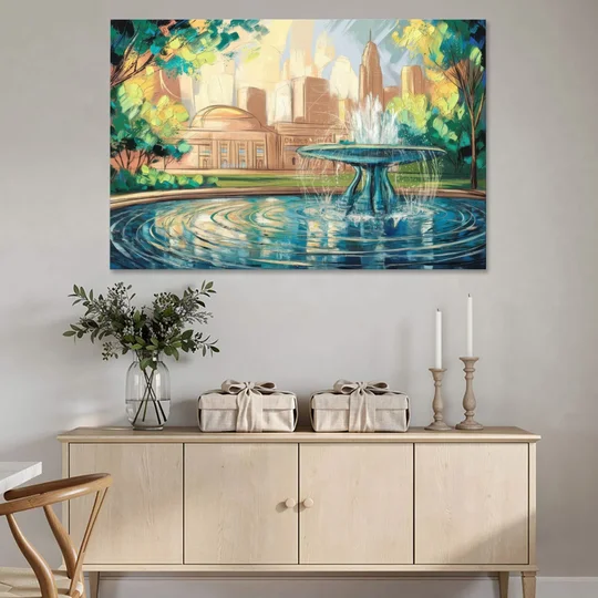 Kansas City Fountains And Parks - Canvas Wall Art - Coffee Table - 60x40