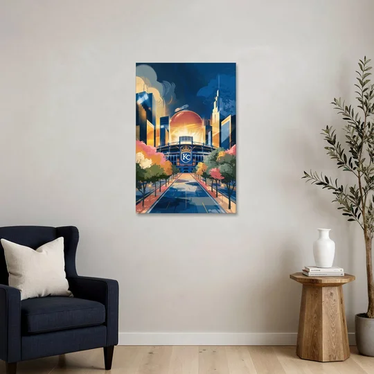 Kansas City Royals Championship - Canvas Wall Art - Sofa - 24x36