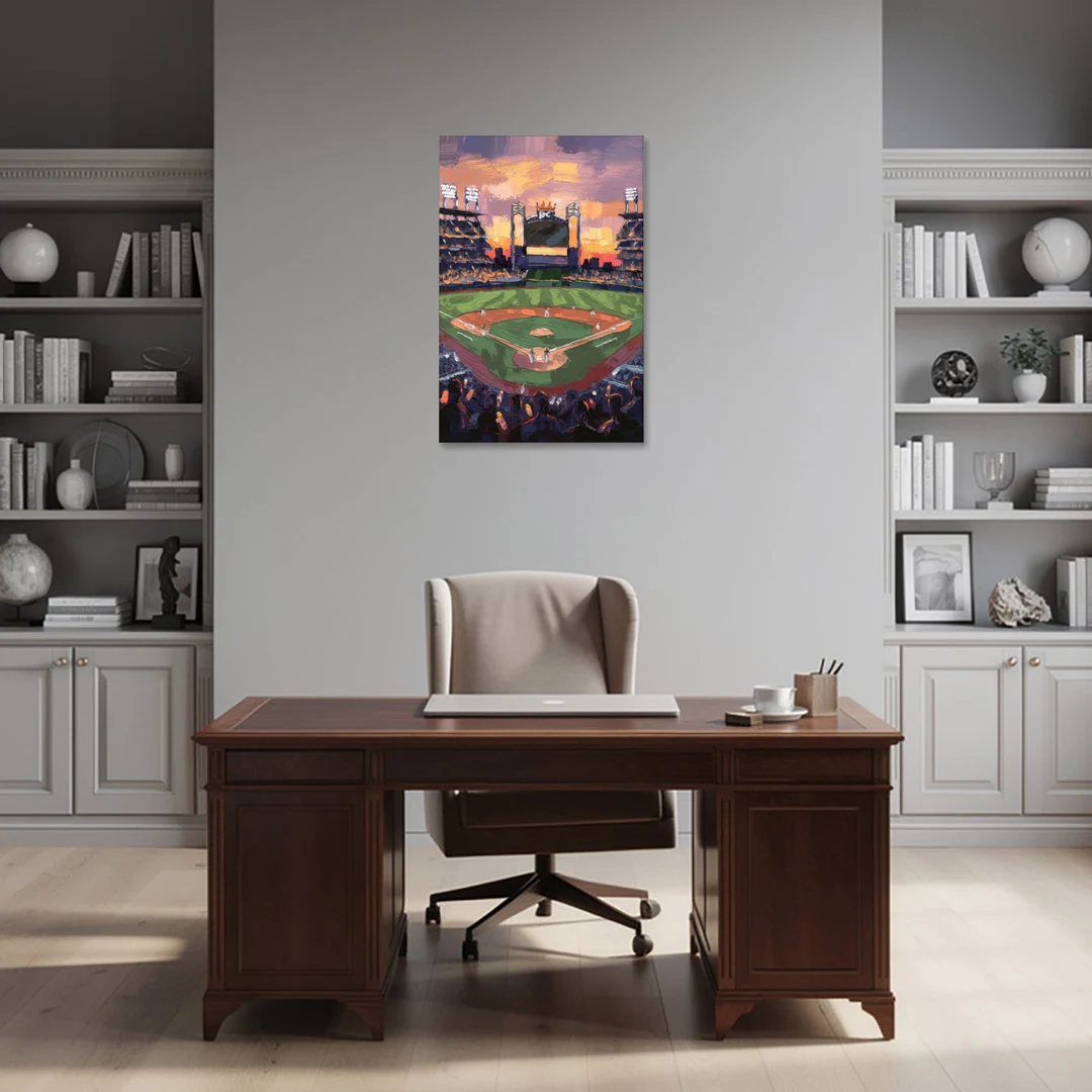 Kansas City Royals Stadium View - Canvas Wall Art - Office - 24x36