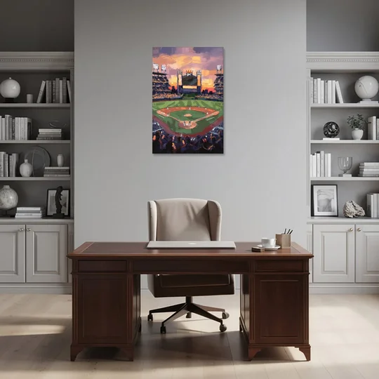 Kansas City Royals Stadium View - Canvas Wall Art - Office - 24x36
