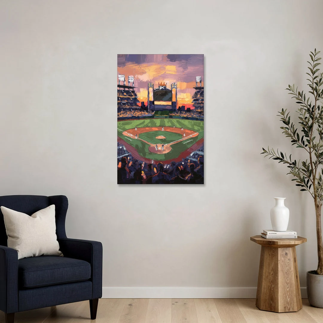 Kansas City Royals Stadium View - Canvas Wall Art - Sofa - 24x36