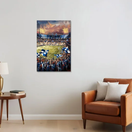 Kansas City Sporting KC Tribute - Canvas Wall Art - Sofa - 24x36