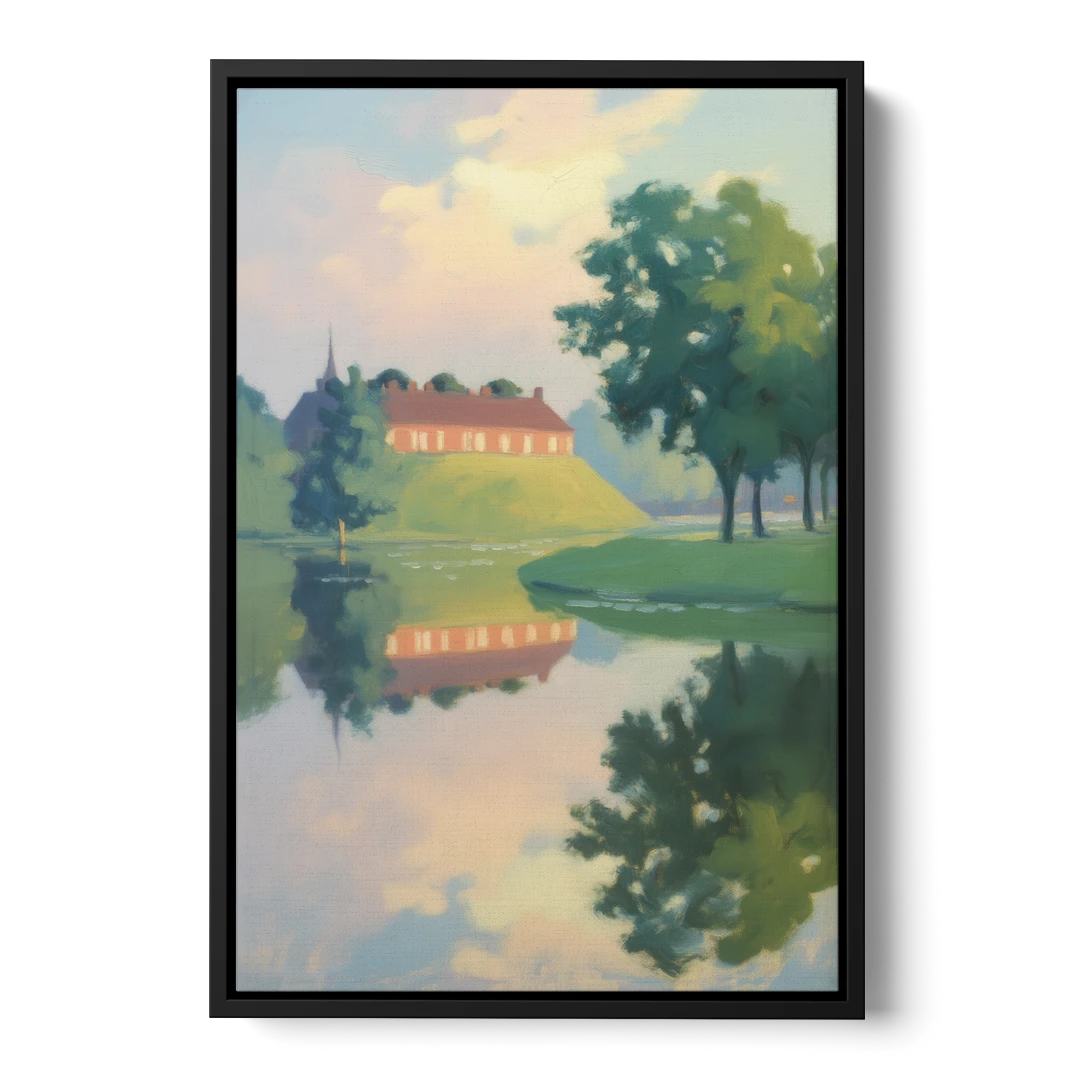 Kastellet Calm - Black Framed Canvas Wall Art - Front