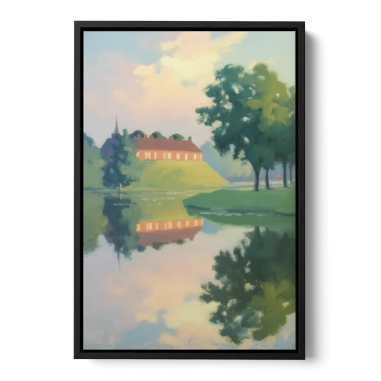 Kastellet Calm - Black Framed Canvas Wall Art - Front