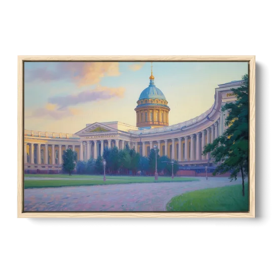 Kazan Cathedral Serenity - Oak Framed Canvas Wall Art - Front