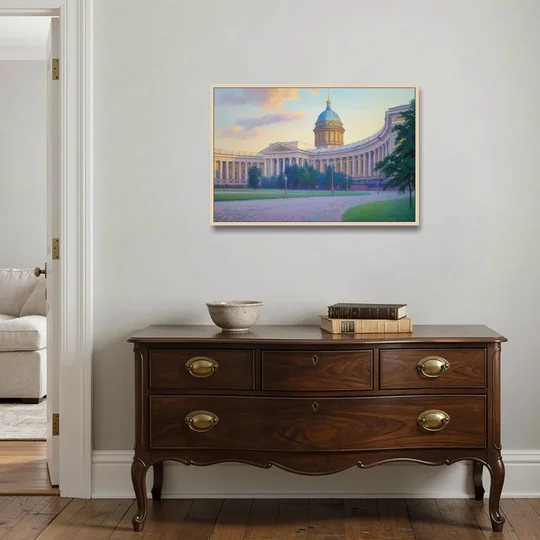 Kazan Cathedral Serenity - Oak Framed Canvas Wall Art - Coffee Table - 36x24
