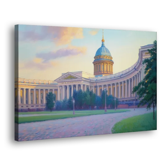 Kazan Cathedral Serenity - Canvas Wall Art - Side