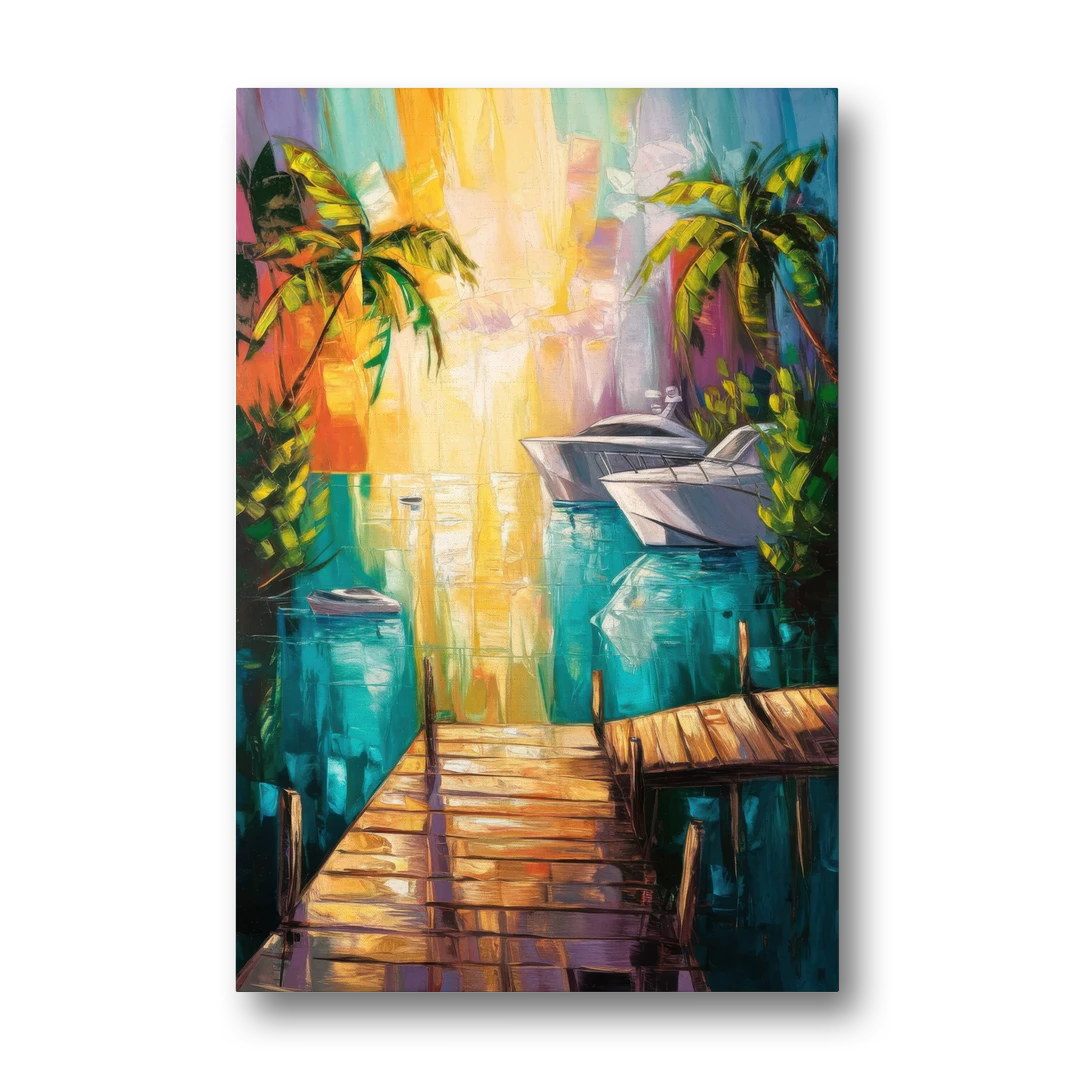 Key West Harbor Views - Canvas Wall Art - Front