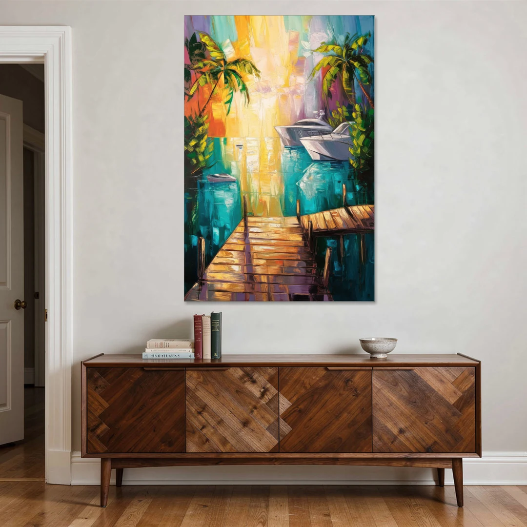 Key West Harbor Views - Canvas Wall Art - Coffee Table - 40x60