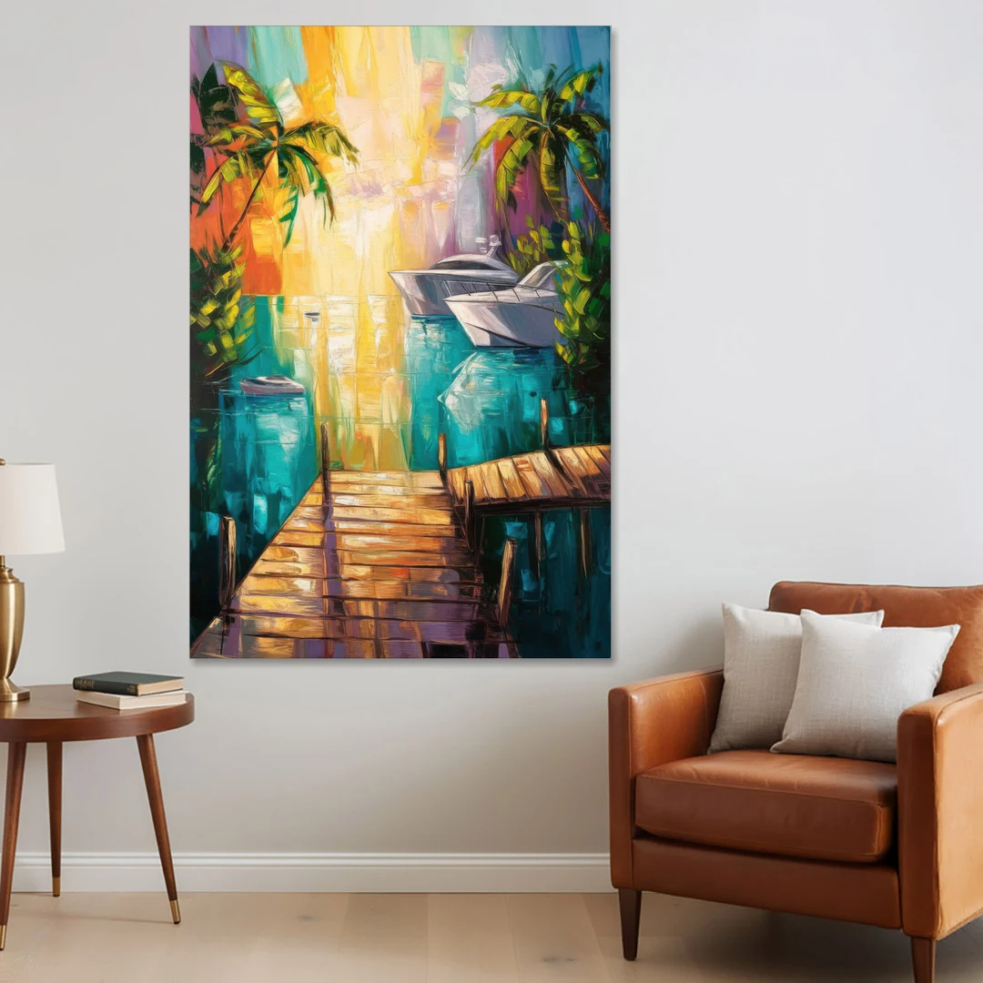 Key West Harbor Views - Canvas Wall Art - Sofa - 40x60